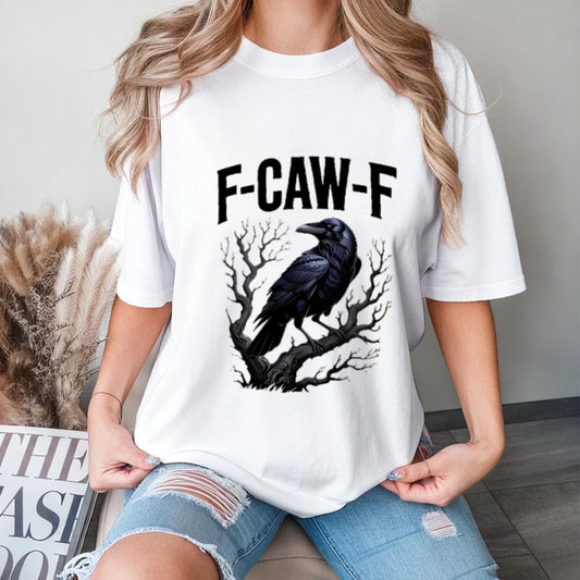 Crow Fcawf Graphic Tee Summer Top Wearing Full Cotton Breathable Oversized Street Wearing Unisex Tee Shirt Short Sleeve Tops